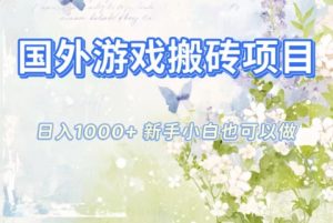 國外游戲搬磚項目,日入1k+,全自動解放雙手,新手小白也可做【揭秘】-桀創(chuàng)項目掘金社